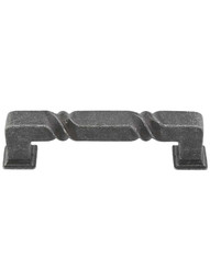 Tahoe Rustic Cabinet Pull - 3 3/4 inch Center-to-Center in Distressed Antique Silver.